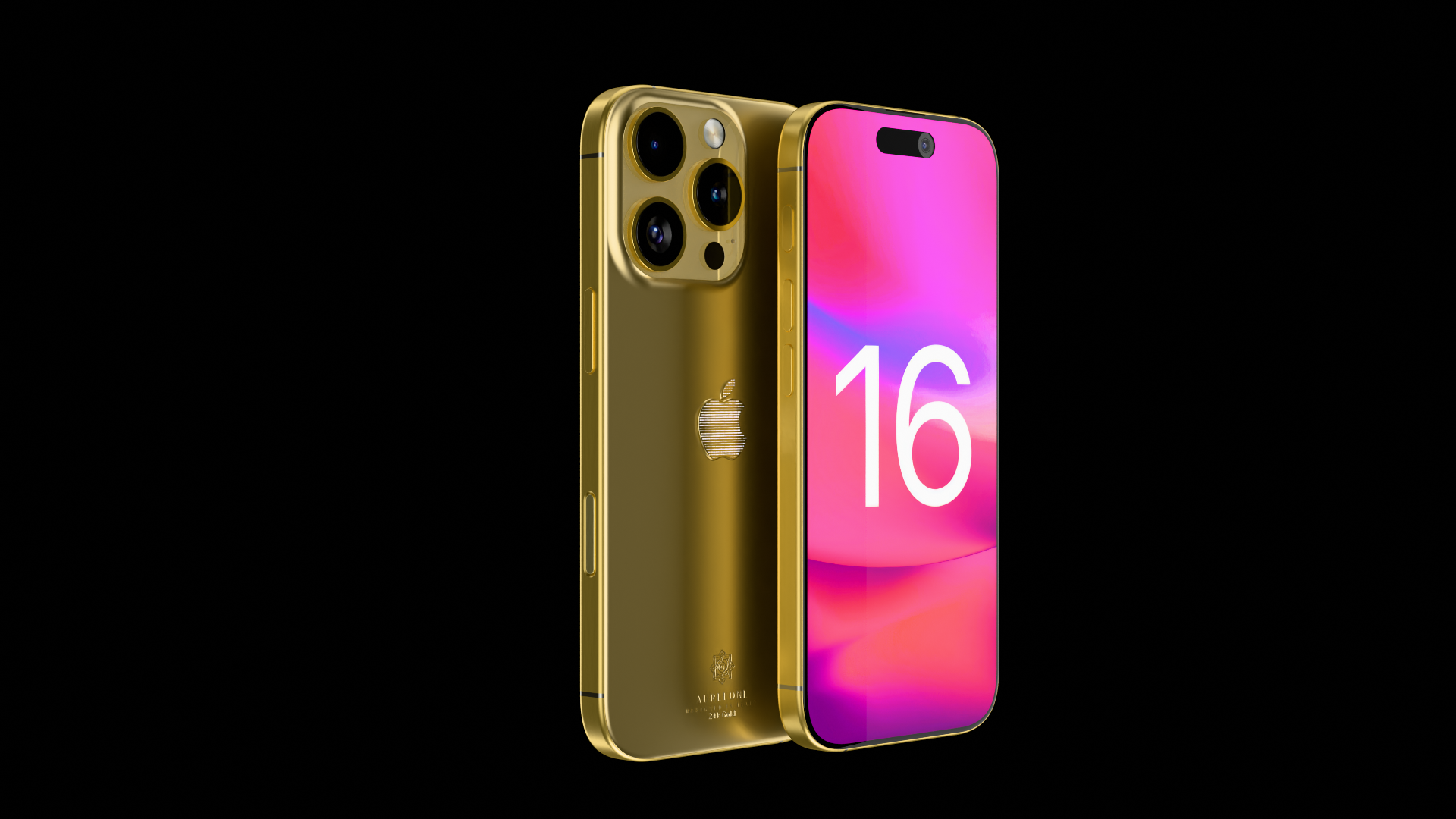 24k Gold iPhone 16 Pro : Butterfly Emblem