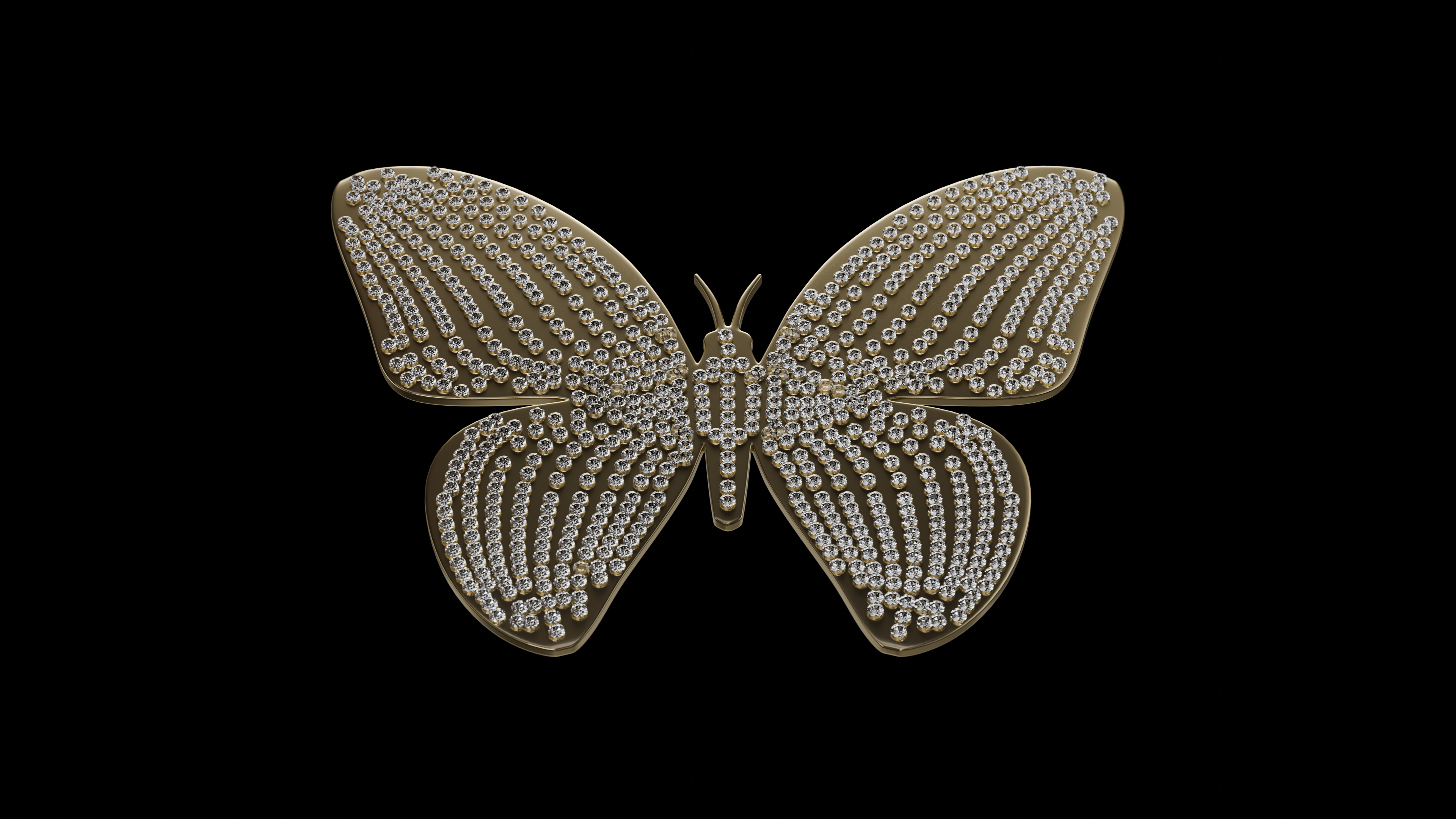 24k Gold iPhone 16 Pro : Butterfly Emblem