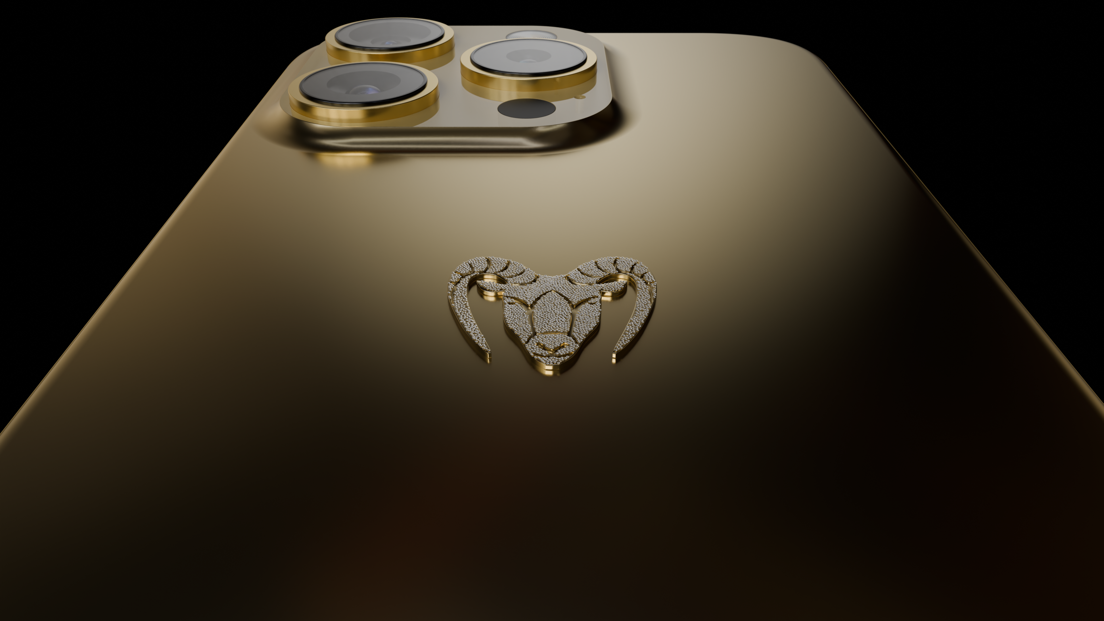 24k Gold iPhone 16 Pro : Capricorn Emblem