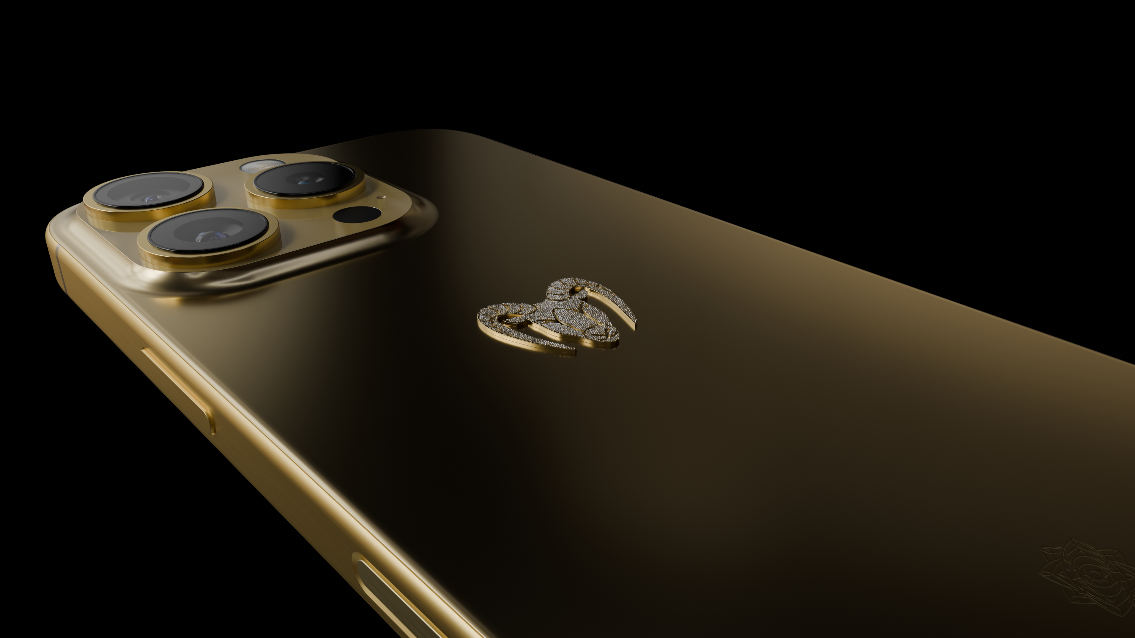 24k Gold iPhone 16 Pro : Capricorn Emblem