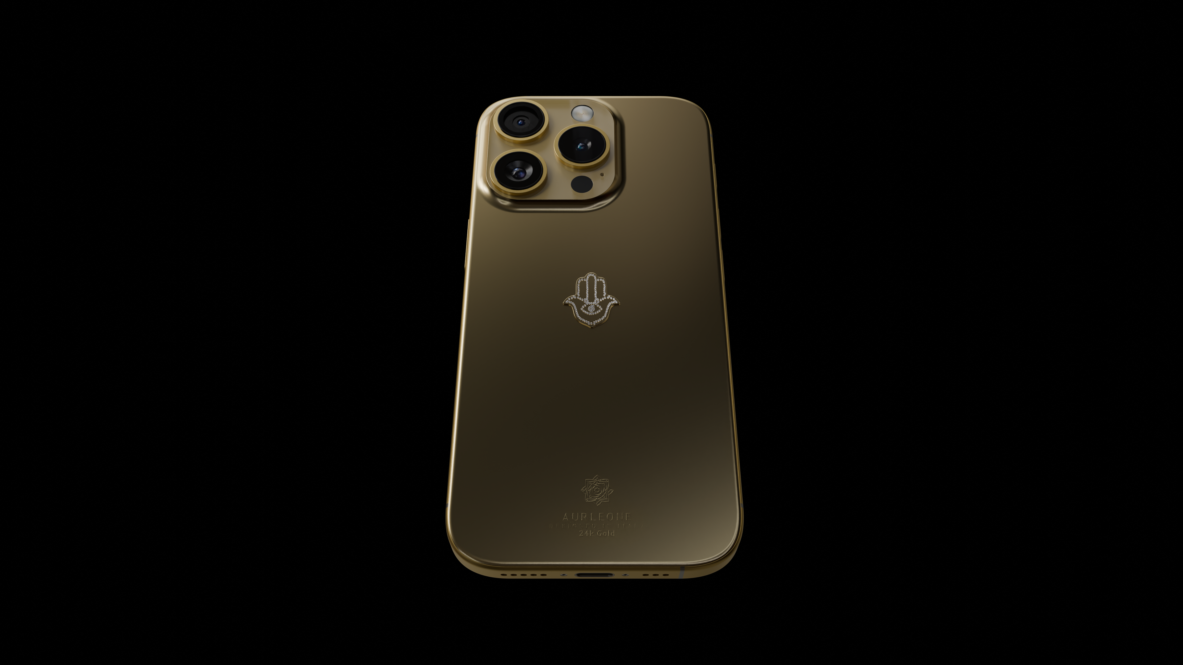 24k Gold iPhone 16 Pro : Evil Eye Emblem